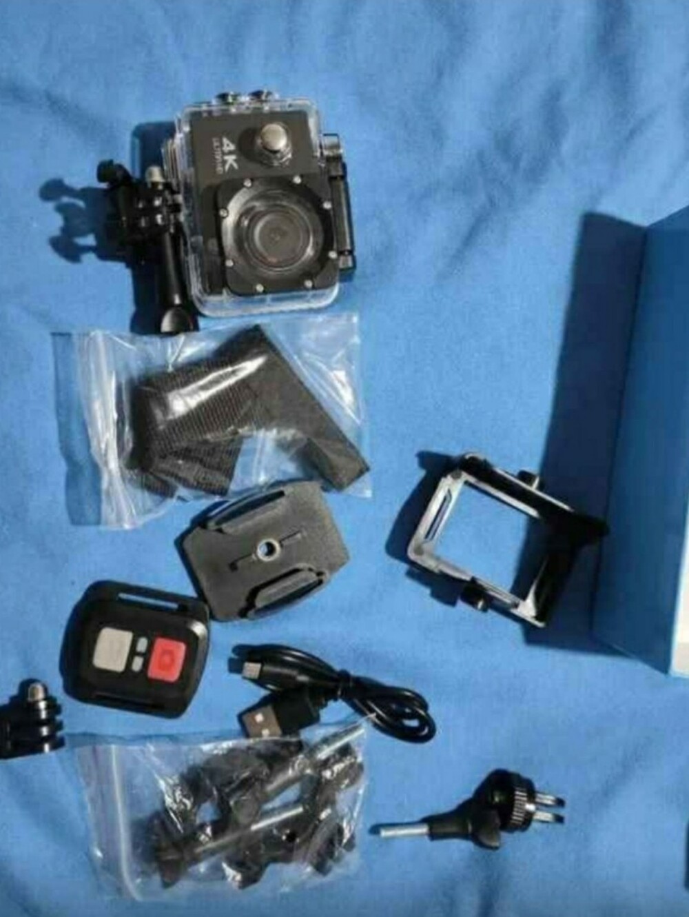 4K Action Camera with Accessories - Black